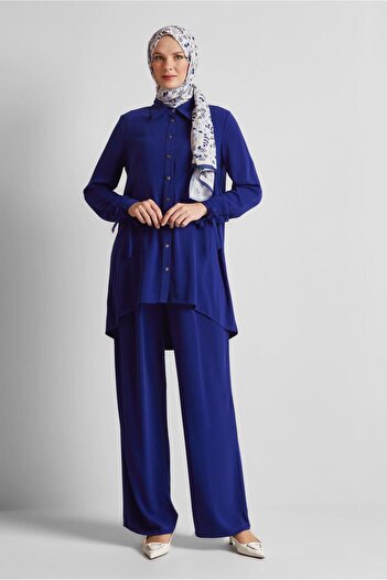 Alvina Shirt Collar with Pants Suit 44483-1