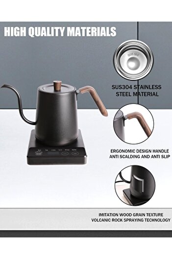 Saharaz 800ml Electric Kettle,Stainless Steel with 5 Modes,Automatic Constant Temperature Control,1000W