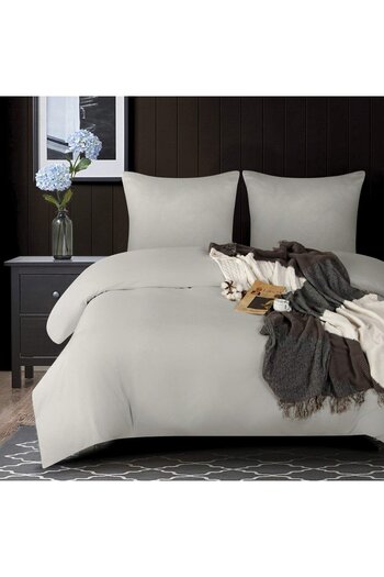 BAŞKENTBAYRAK NTBAY bed linen set, 3 pieces, microfiber, light gray
