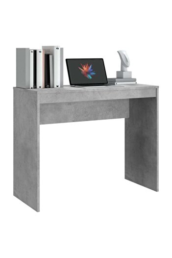 vidaxl Desk Concrete Grey 90x40x72 cm Engineered Wood