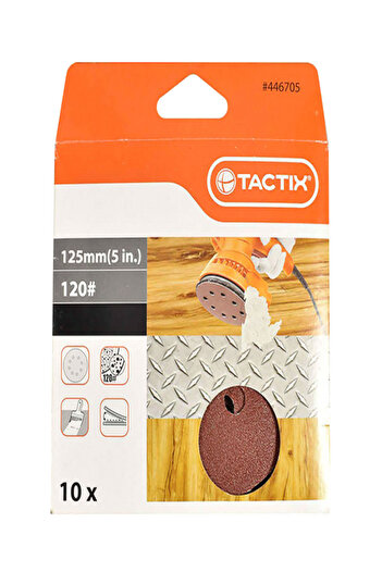 Tactix 10-Piece 120-Grit Sanding Disc