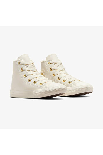 Converse Chuck Taylor All Star Taylored Lux Çocuk Krem Deri Sneaker