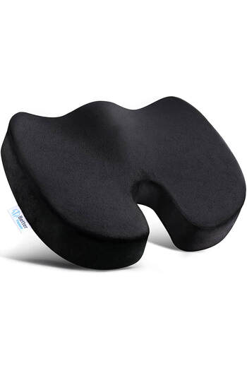 BETTER POSTURE Perna Ortopedica Pentru Sezut Din Spuma Cu Memorie Lite, Negru, Greutate Sub 80kg, 46 X 37 X 8 Cm