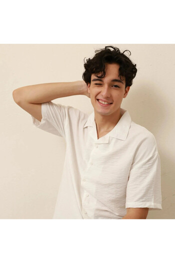 ALANAQA Unisex Plain Short Sleeve Casual Shirt
