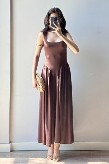 Eka Women's Brown Long Dress 0994-0099