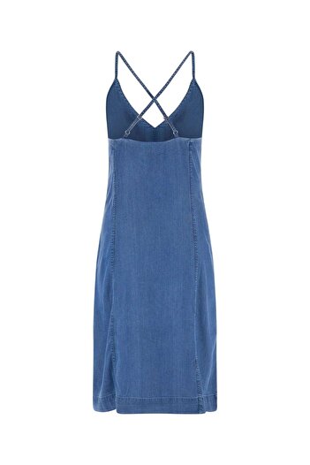 Guess Rochie Midi maro pentru damă cu decolteu în V W3gk0dd4zl1lull