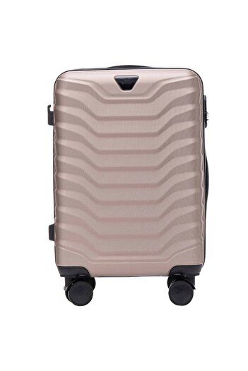 wings Bagaj de cabină PEAFOWL cu 4 roți, culoare șampanie, ABS, 38L, închidere securizată