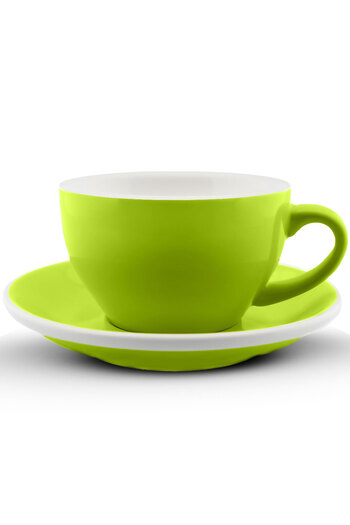 MIBRU Coffee ceramic cup with plate 250ml pistachio