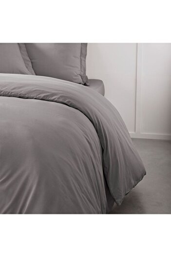 Danube Home Pristine Fit Queen Duvet Cover Light Grey 220X240Cm | 100% Cotton-144 Thread Count