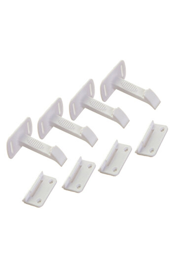 Dreambaby 4-Piece Durable Plastic Adhesive Cabinet and Drawer Safety Latches