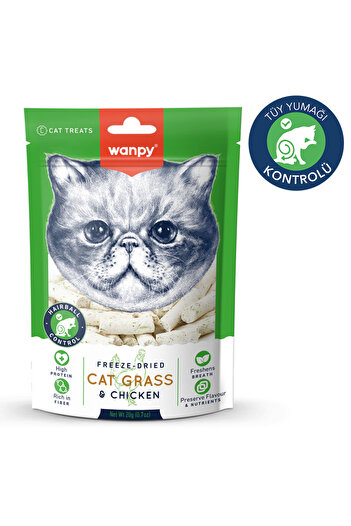 Wanpy Creamy Cat Treat Karışık Krema Kedi Ödül Maması 100 Adet/Krema Kaşık 1/Karides 1/Kedi Çimi Tavuk 1