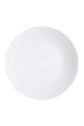 Luminarc Pampille Dishwasher and Microwave Safe Tempered Glass Soup Plate White 20cm