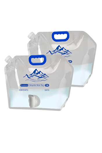Yilako Set of 2 Yilako water bags, 2 x 7.5 l, plastic, transparent