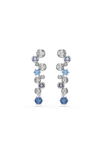 Swarovski Constella damla küpeler, Karışık kesimler, Mavi, Rodyum kaplama