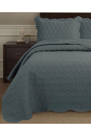 Bella Home Honey Comb 3D Double Bedspread Set (3 Pieces) - 260X240 cm