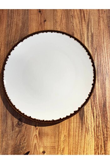 ColorCraft PORSELEN SUNUM TABAĞI 30cm OTEL SERİ PİZZA BOY ALTIN YALDIZ TULÜ PORSELEN