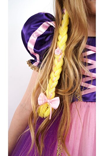 Buse&Eylül Bebe Rapunzel Prenses Kız Çocuk Parti Kostümü Doğum Günü Elbisesi
