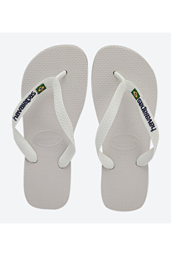 Havaianas White HAV. BRASIL LOGO Unisex Sandal