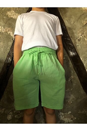 Terry Linen Pocket Girl's Shorts