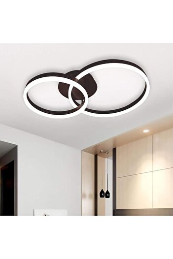 Jiju Dark Brown Dimmable Led Chandelier 90w With Remote Control