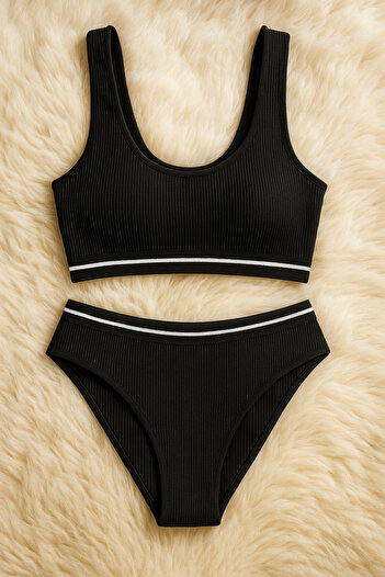 Loule Women's Clothing Camisole Combed Cotton Padded Bustier & Bikini Panties Double Set Ll.K45.O011.001
