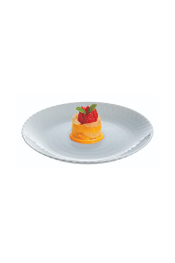 Luminarc Pampille Dishwasher and Microwave Safe Tempered Glass Dessert Plate Light Grey 19cm