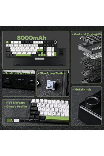 Epomaker x AULA F99 PRO Wireless Mechanical Gaming Keyboard — 96% Hot-Swappable, 8000mAh, RGB