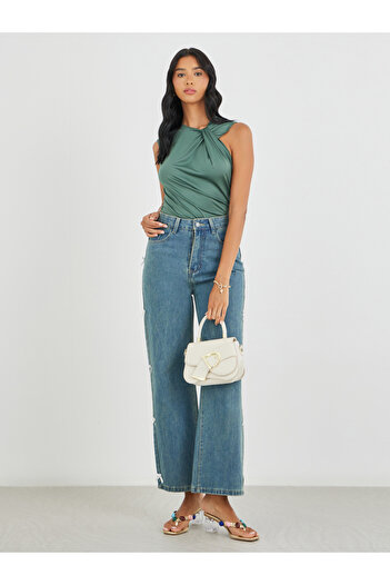 Styli Solid Off Shoulder Sleeveless T-Shirt