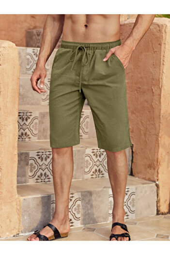Take Two By Styli Solid Bermuda Shorts with Drawstring