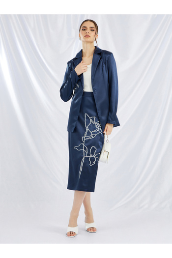 Styli Embellished Regular Fit Regular Length Blazer