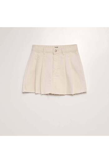 KIABI Pleated short skirt WHITE