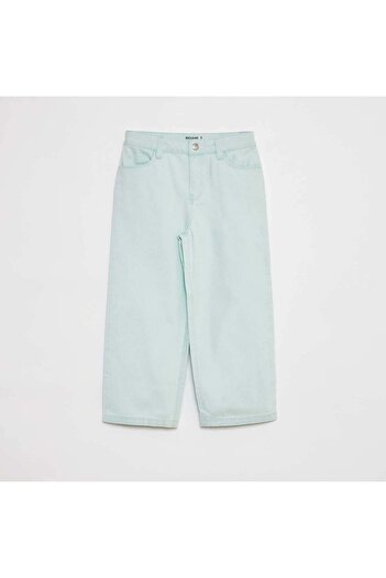 KIABI Cropped denim trousers WHITE