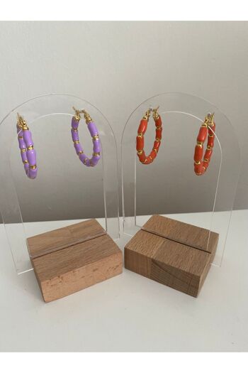 stainless steell Colorful ring steel earrings