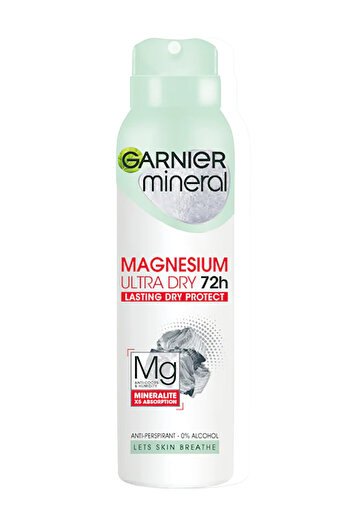 Garnier Αποσμητικό Garnier Mineral Magnesium Ultra Dry για γυναίκες, 150 ml