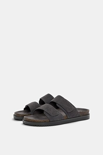 Pull & Bear Tokalı düz deri sandalet