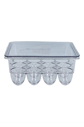 Felli Square Shape Plastic Refrigerator Egg Holder with Cover