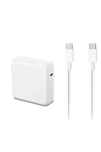 nelbo Laptop charger for Apple MacBook MNYF2, 61W, with USB-C plug
