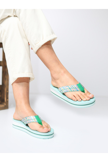 HANOX Daisy Wedge Heel Women's Flip Flops Beach Slippers Flip Flops (4.5) cm