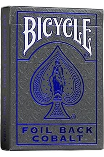 ShopZum Bicycle Metalluxe Foil Back Cobalt (Blue) Card Premium Playing Game Paper Cards Deck