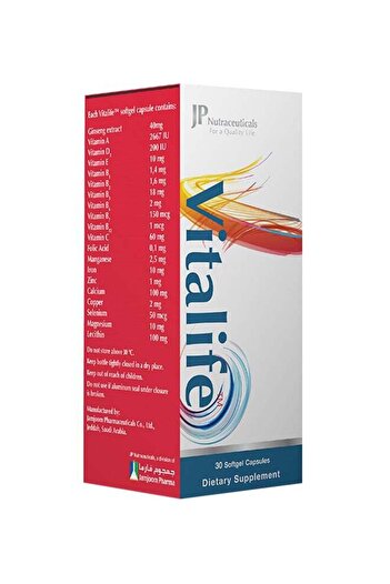 JP Nutraceuticals Vitalife 30 Softgel Capsules