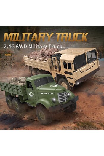 Generic MZtoyz RC Cars Q60 1:16 Scale 6WD Off-Road Military Truck Front Line, Army Car Toy Battery Included