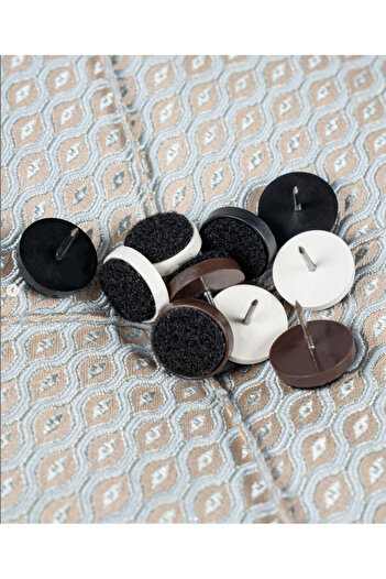 RON MAKİNA Felt Shoe Wooden Chair Table Leg Slider Felt That Blocks Sound and Scratches 100 Pcs