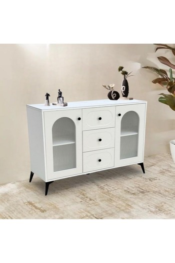 DEC20 Modern white buffet cabinet