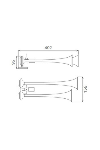 Seger Red Truck Horn With Two Horns 24V 1A