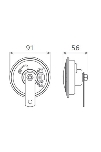 Seger Electromagnetic Horn, Disc Type, 24V 3A High Tone