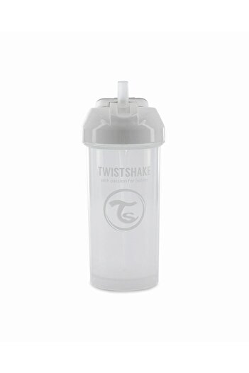 Twistshake Glass with Straw 360 ml (6+ Months) |   White