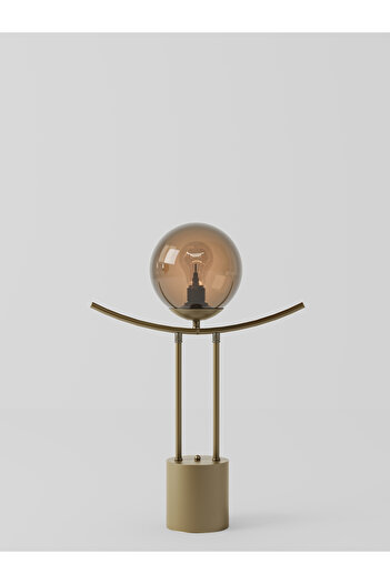 avizade Lal Modern Antique Body Honey Glass Globe Table Lamp - Stylish and Minimalist Design