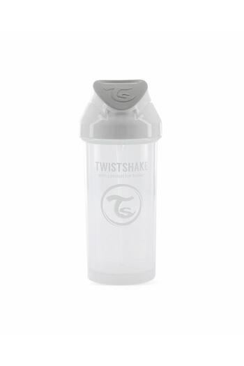 Twistshake Glass with Straw 360 ml (6+ Months) |   White