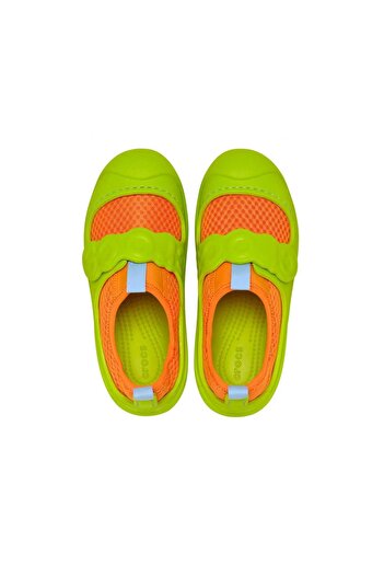 Crocs Swiftwater Splash K Çocuk Terlik - Lime / Turuncu