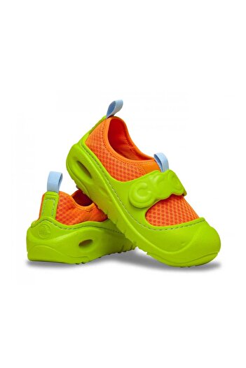 Crocs Swiftwater Splash K Çocuk Terlik - Lime / Turuncu
